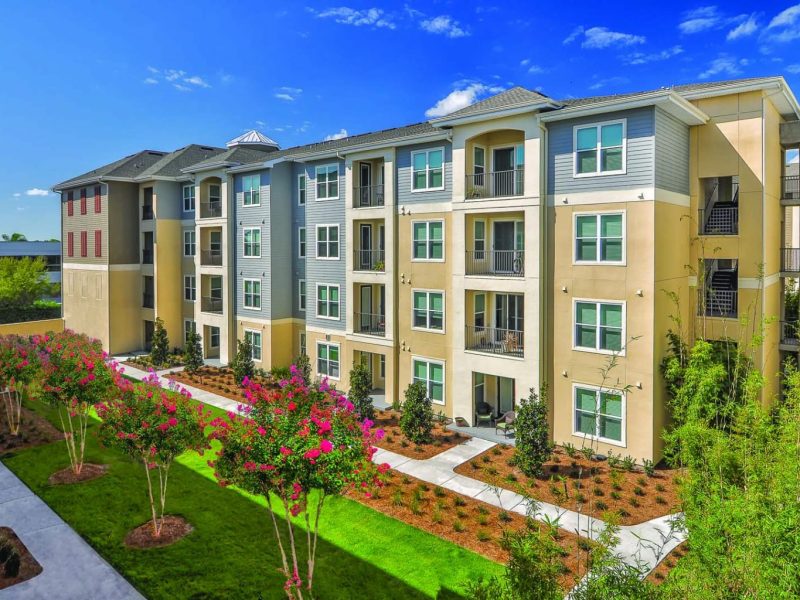 This image shows the aerial view of the TGM Ibis Walk Apartment, featuring the scenic view of Ibis and the relaxing atmosphere of different establishments.